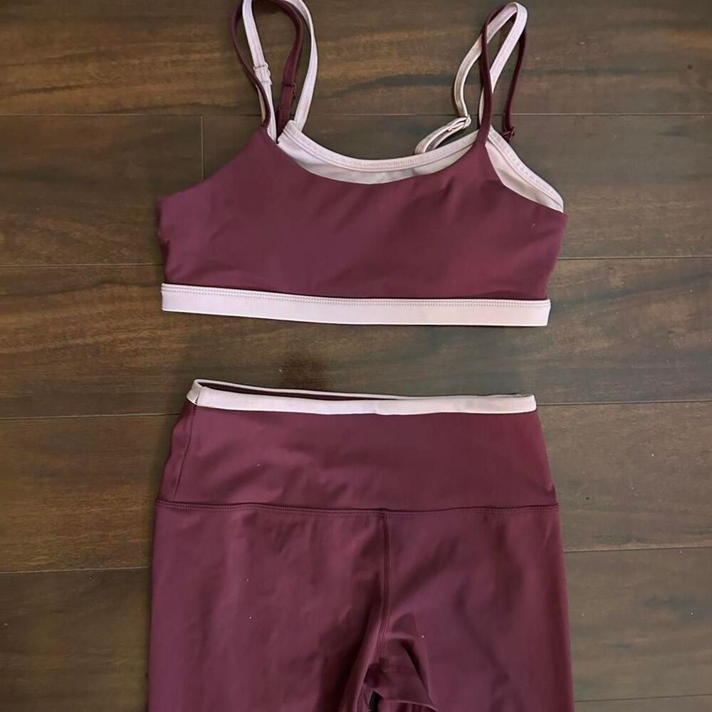 Posie layered burgundy light mauve pink set